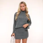 Dark Grey Knitted - Skirt - Image 3