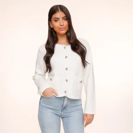Golden Buttons Details LS - Cardigan