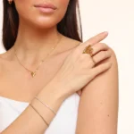 Golden Glitter Stone - Bracelet