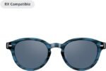 Echo Frames (3rd Gen) | Smart audio glasses with Alexa | Round frames in Blue Tortoise with polarized sunglass lenses