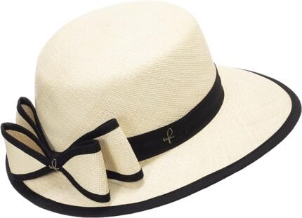 Vivianne Scoop Handwoven Panama Straw Women's Visor Hat